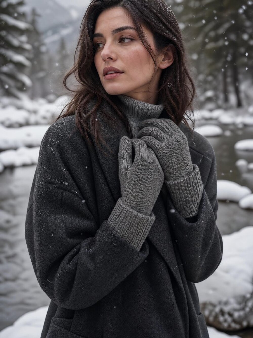 Ribbed Gloves - Heather Gray